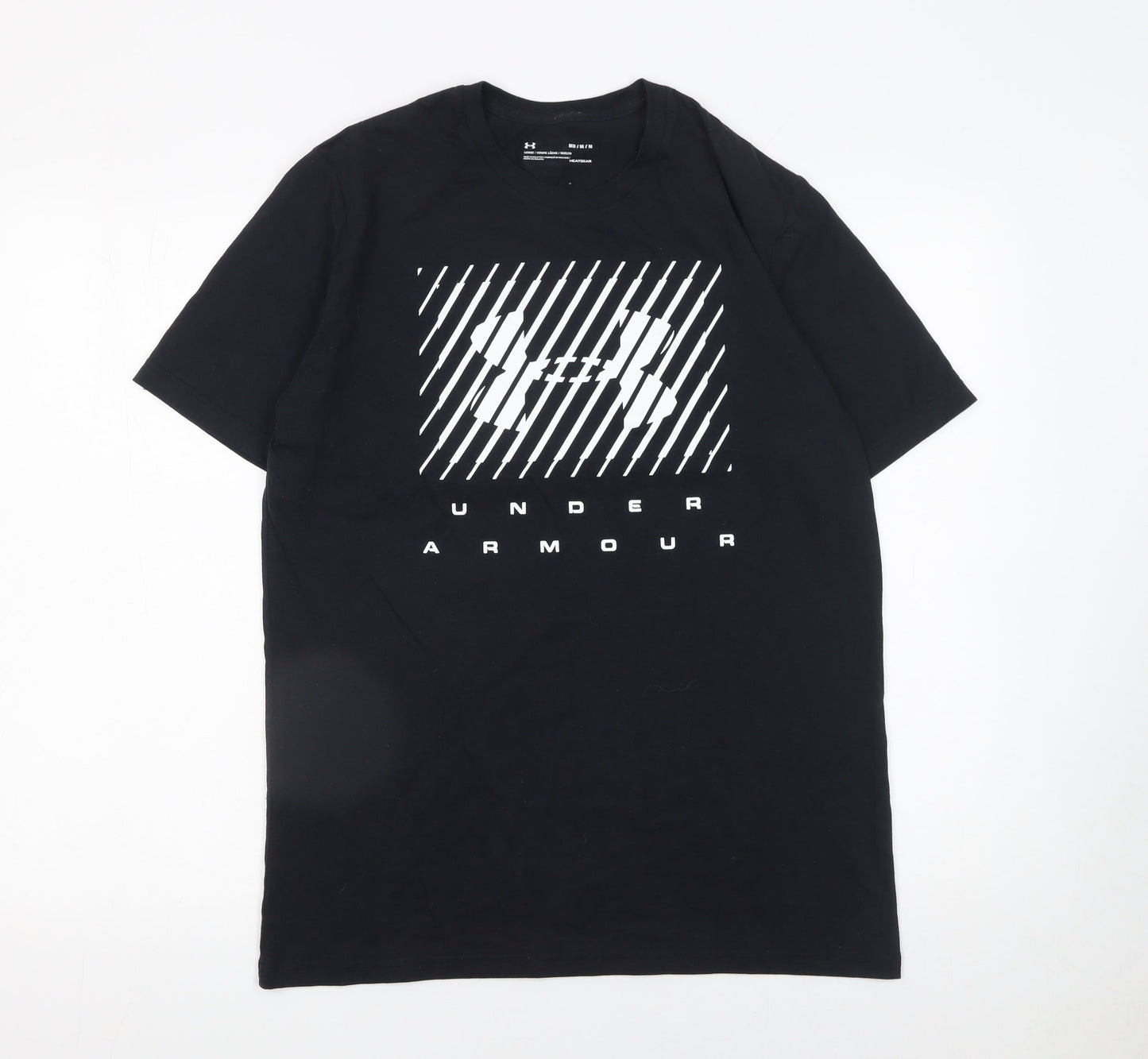 Under Armour Men's Black HeatGear Graphic T-Shirt Size M Relaxed Fit