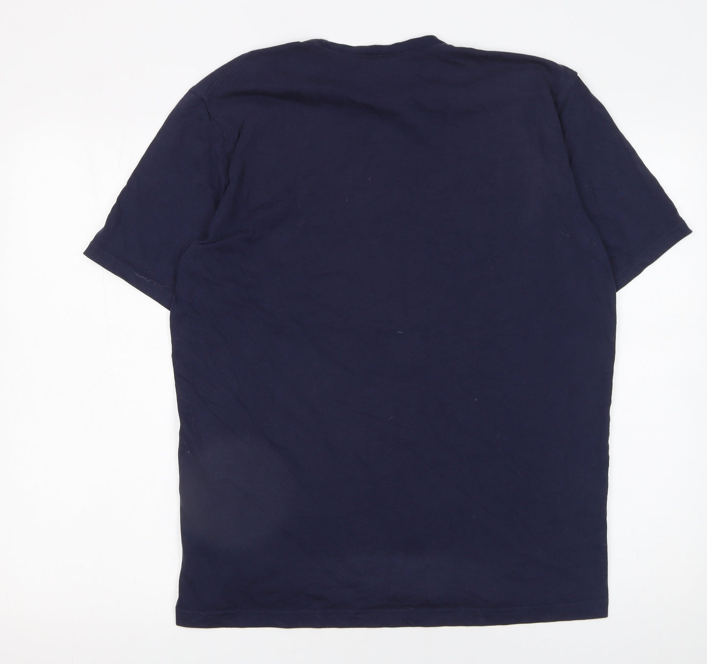 Decathlon Men's Navy Blue Graphic Print Cotton T-Shirt XL