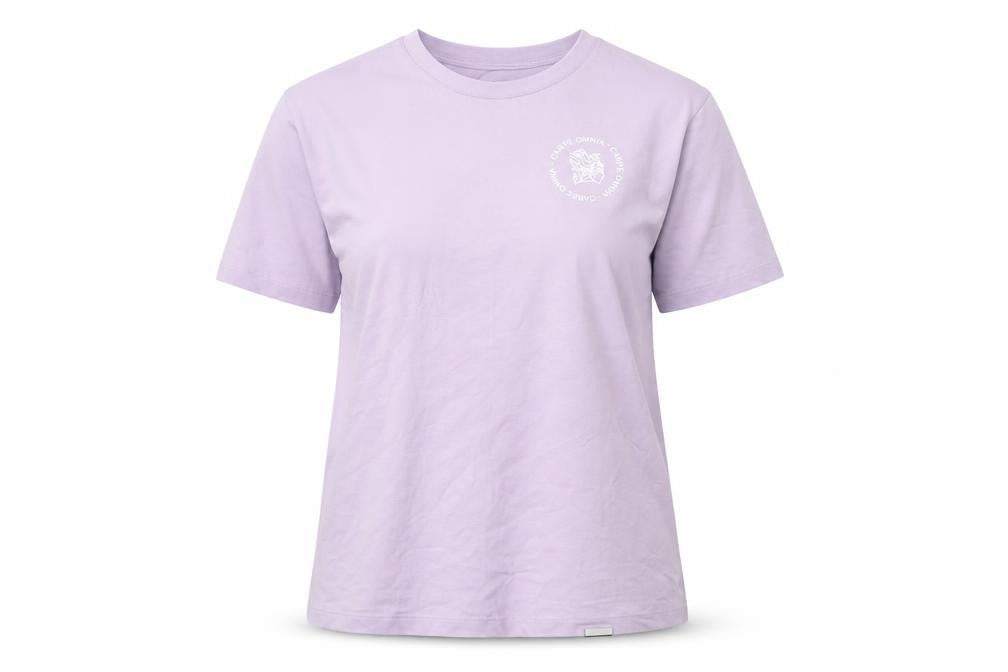 Carpe Omnia Womens Lilac Crew Neck Basic T-Shirt Size S 100% Cotton