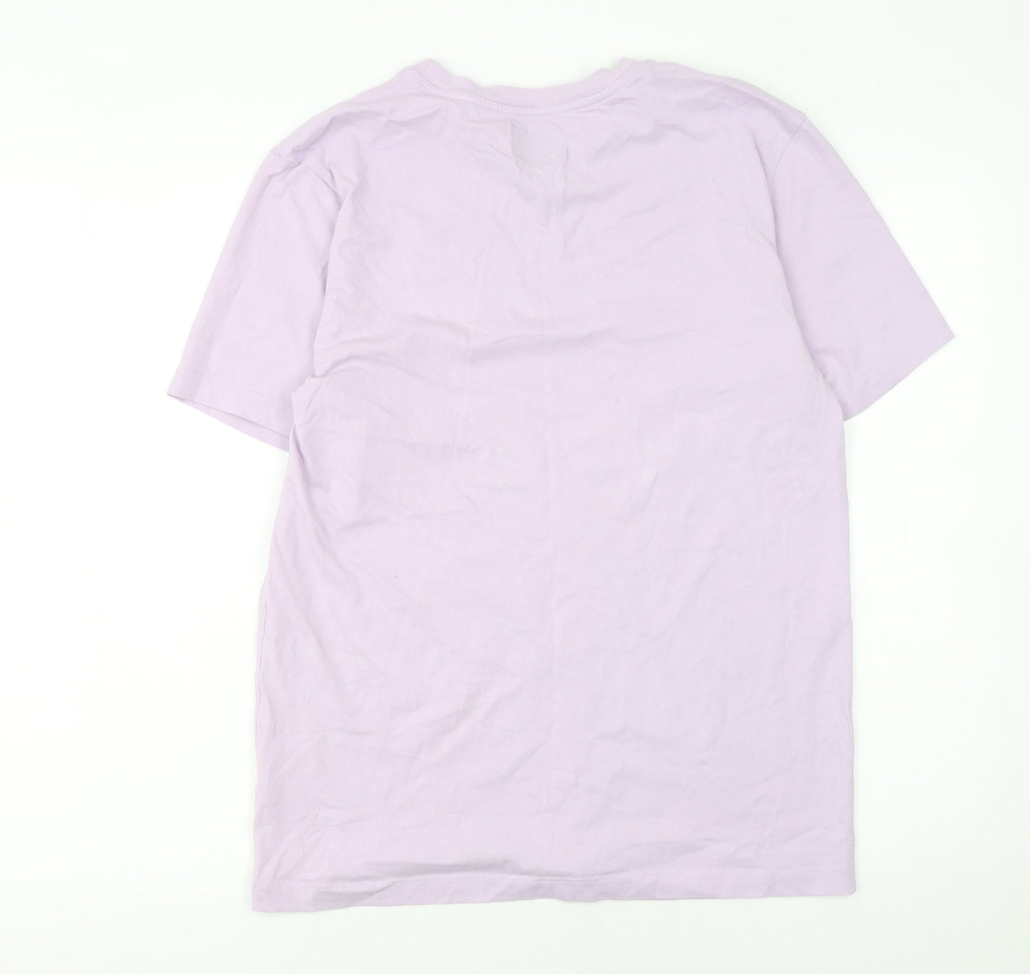 Carpe Omnia Womens Lilac Crew Neck Basic T-Shirt Size S 100% Cotton