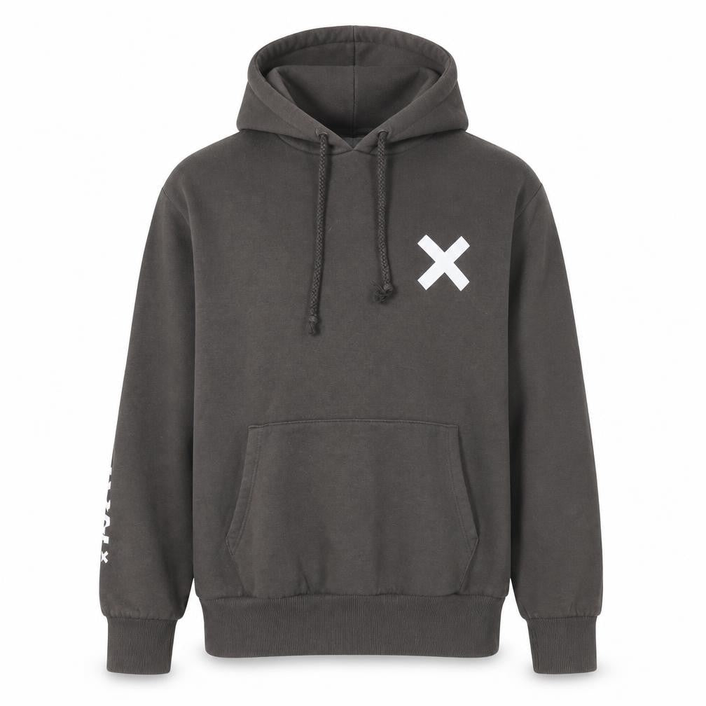 Collusion Men's Brown Pullover Hoodie S Graphic Logo Fleece