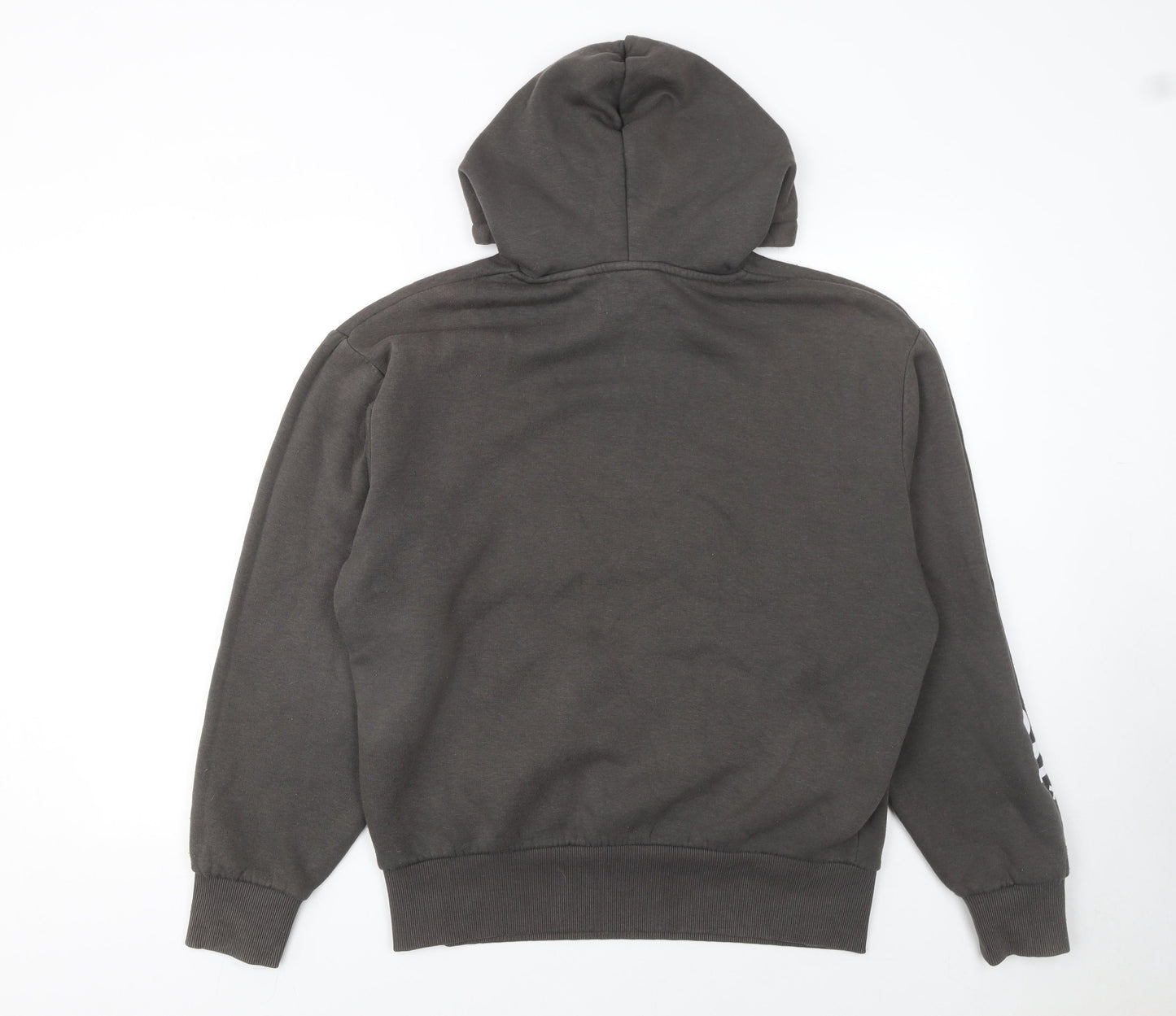 Collusion Men's Brown Pullover Hoodie S Graphic Logo Fleece