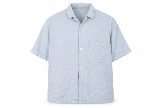 H&M Men’s Blue Regular Fit Short Sleeve Button-Up Shirt XL