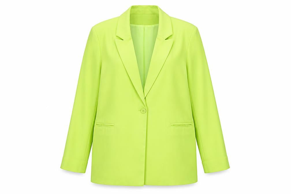 Missguided Women’s Yellow Blazer UK 18 Regular Fit One-Button Jacket