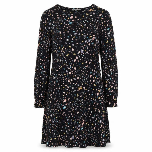 Monsoon Womens Black Floral A-Line Knee Length Dress Size S