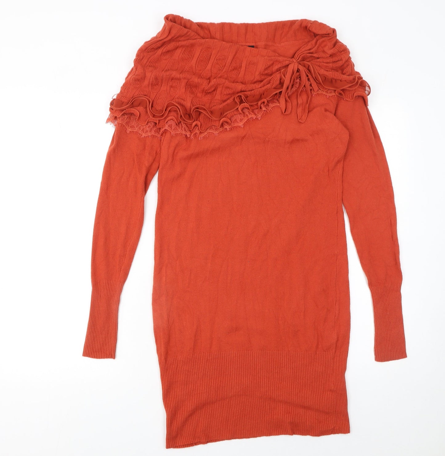 Smaid Women’s Orange Off Shoulder Jumper Dress L/XL