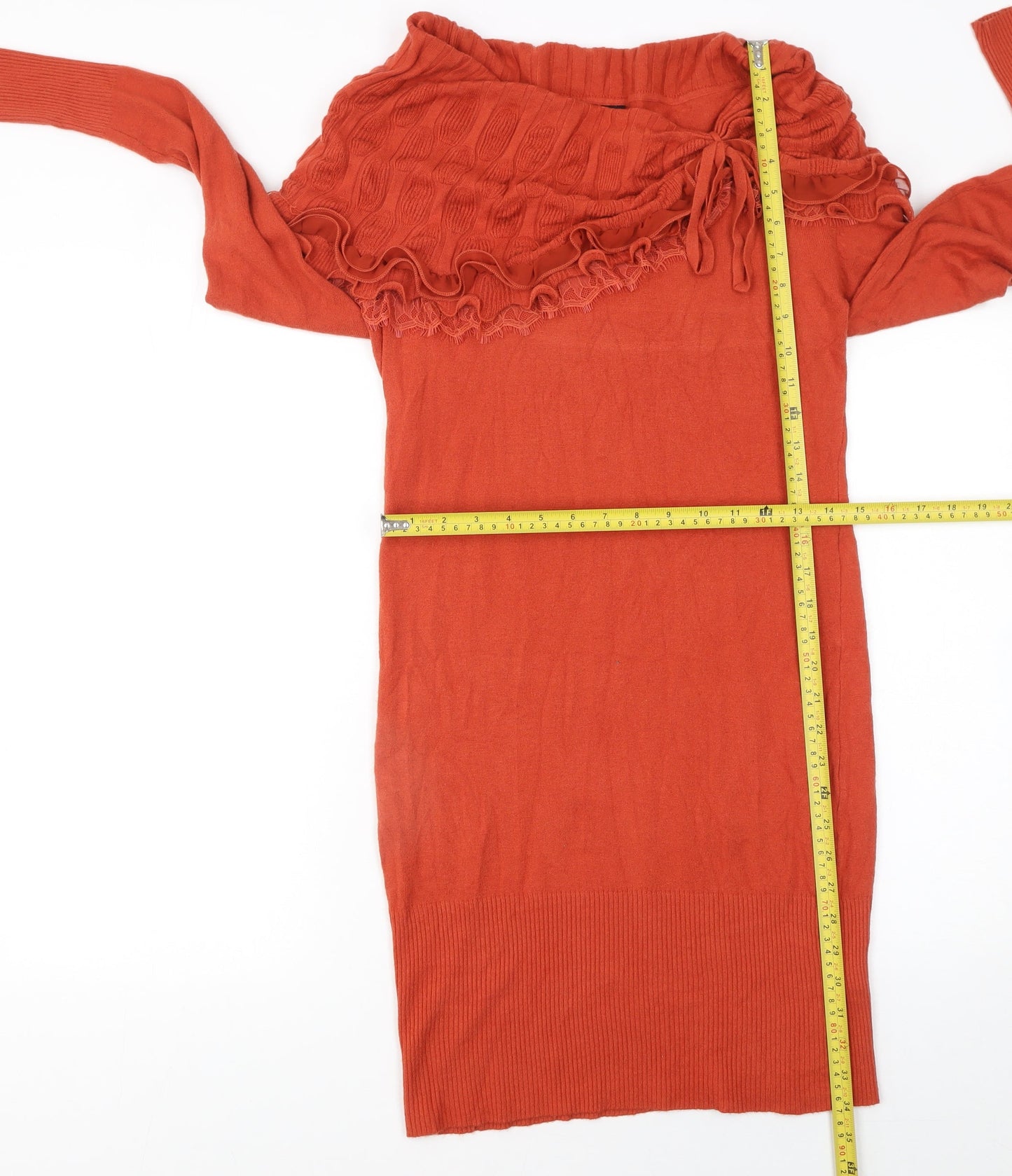 Smaid Women’s Orange Off Shoulder Jumper Dress L/XL