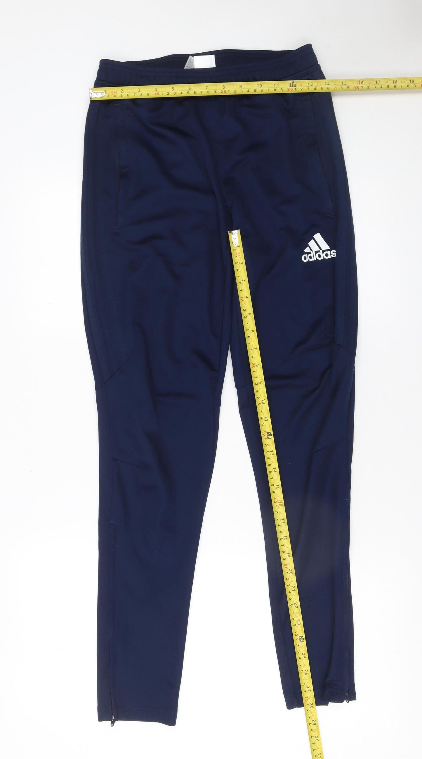 Adidas Men's Blue Slim Fit Jogger Trousers Size S Climalite Sportswear