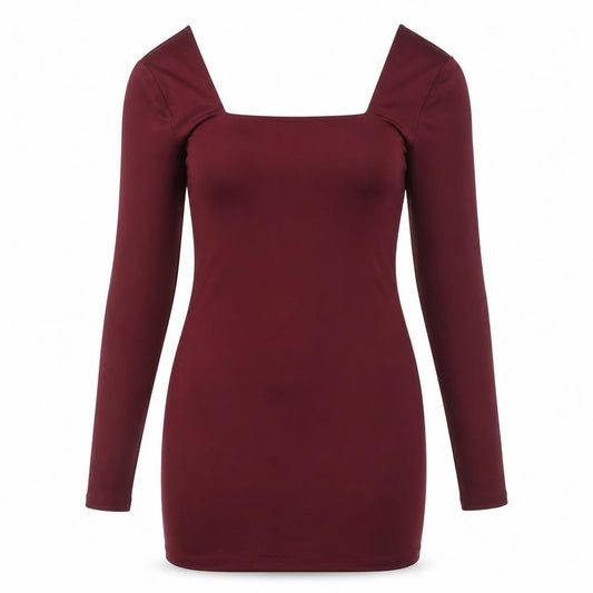 Bar III Women's Red XS Bodycon Long Sleeve Short Dress