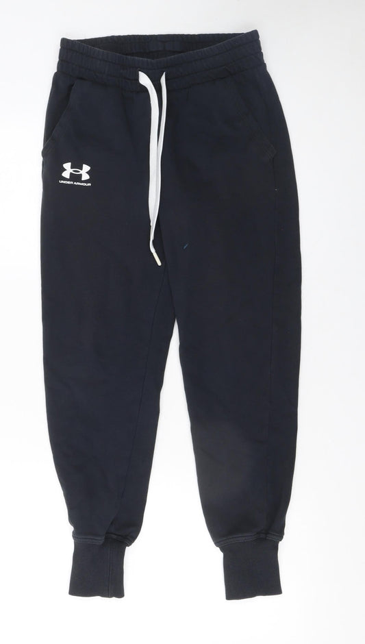 Under Armour Womens Black XS Jogger Trousers Cotton Blend
