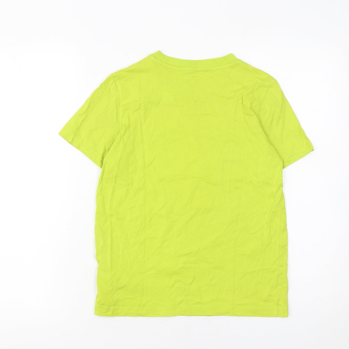 Puma Boys Yellow Graphic Basketball T-Shirt 11-12 Years Short Sleeve Cotton