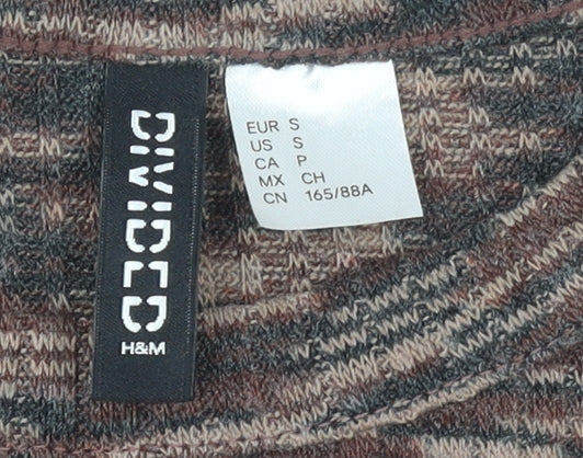 H&M Divided Women Brown Bodycon Knit Sleeveless Dress Size 8