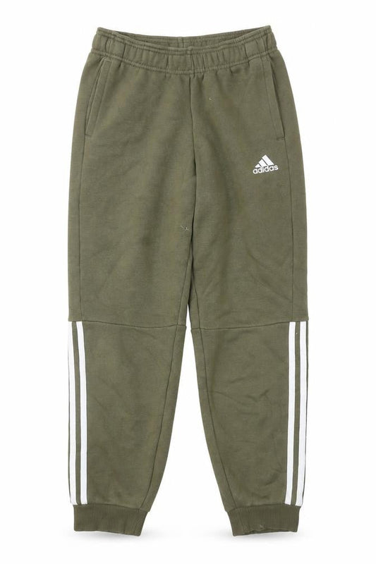 Adidas Boys Green Jogger Trousers 11-12 Years Activewear Elastic Waist