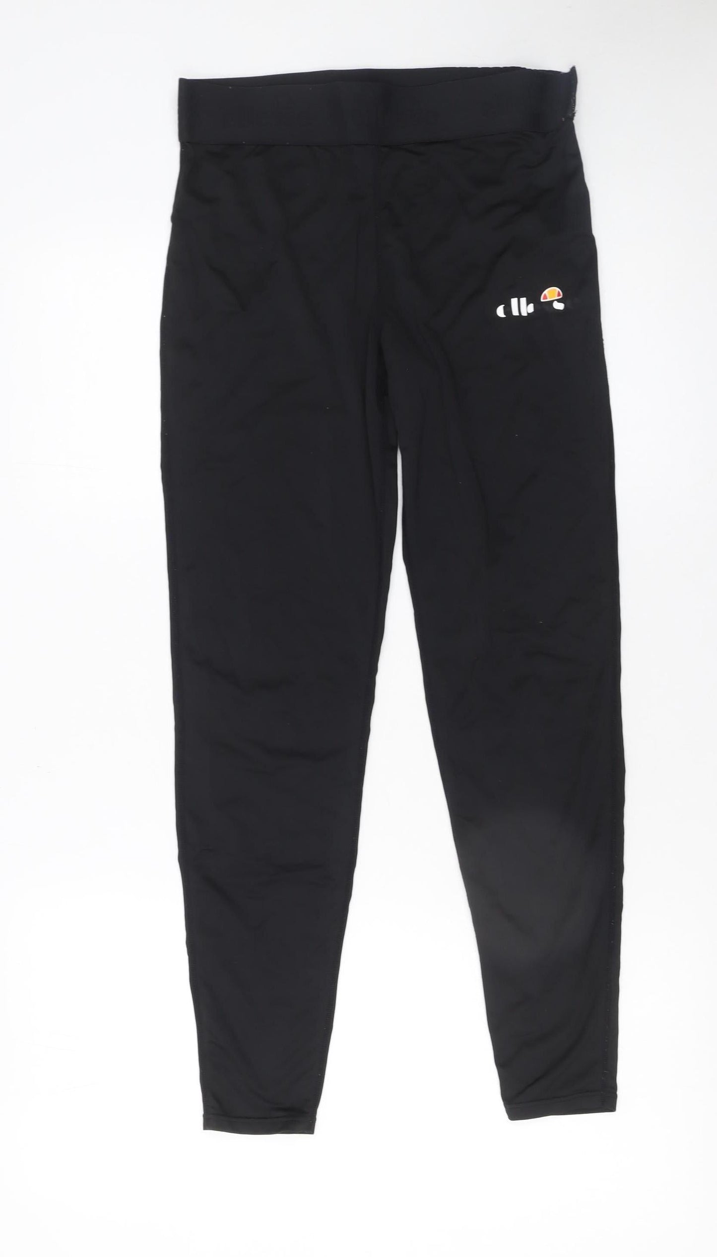 Ellesse Womens Black Leggings Size 12 Slim Fit Activewear Trousers