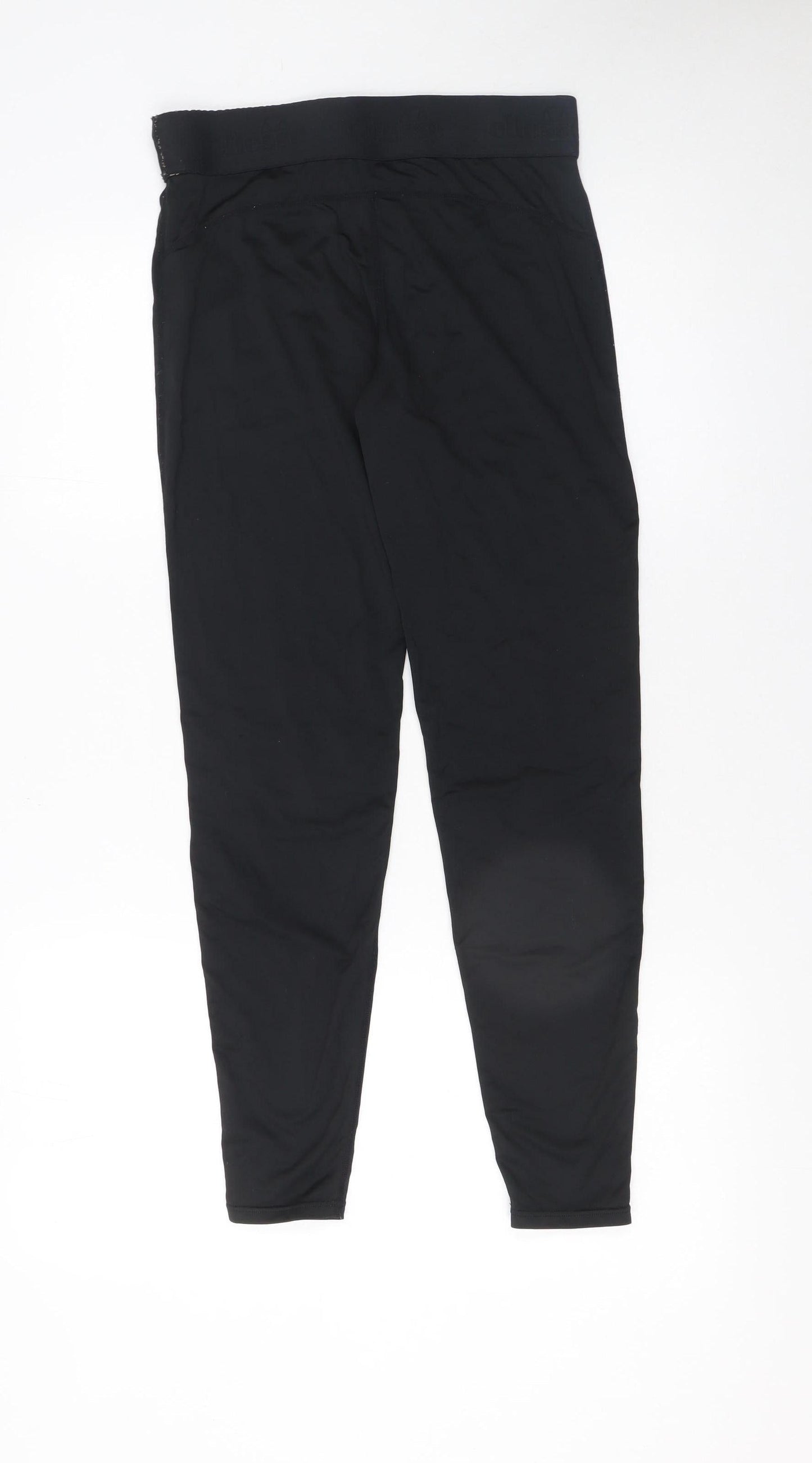 Ellesse Womens Black Leggings Size 12 Slim Fit Activewear Trousers