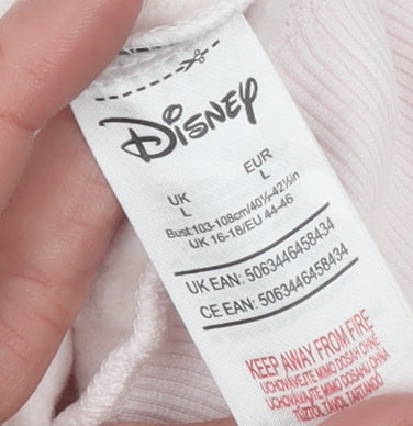 Disney Women’s Pink Mickey Mouse Winter Sweatshirt Size L