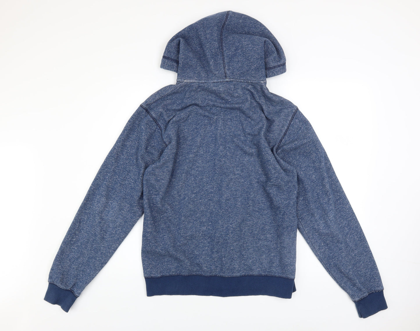 Bench Men's Blue Full Zip Hoodie Size M Cotton Blend