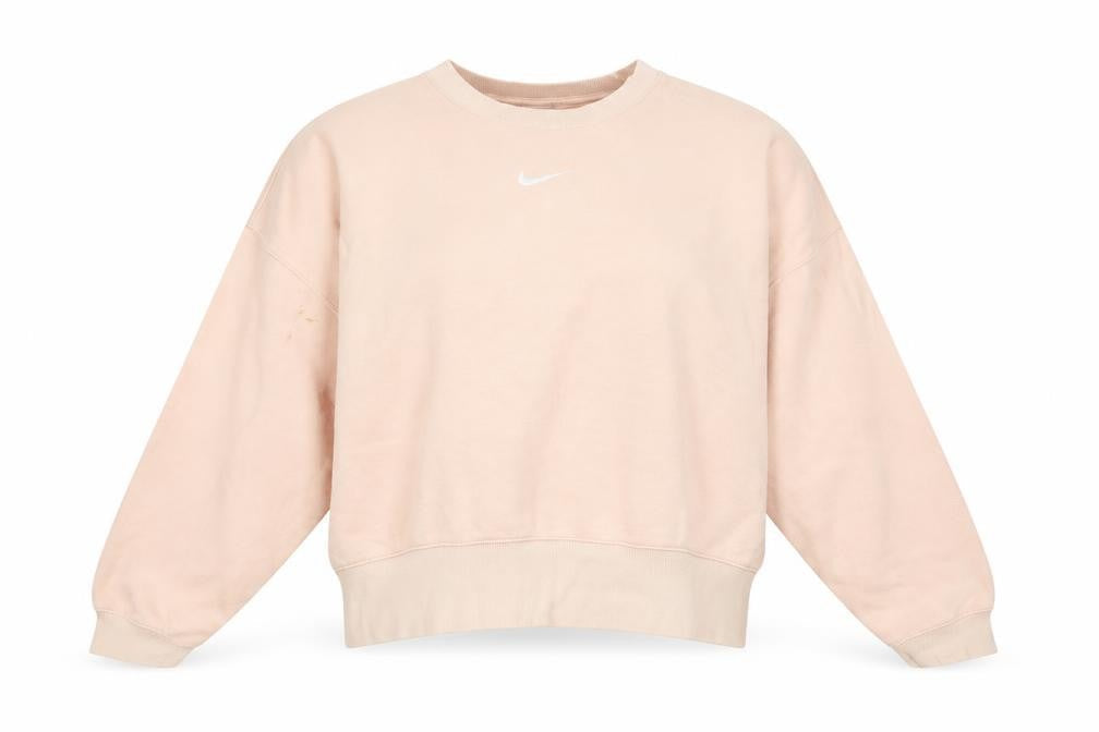 Nike Women’s Beige Oversized Crew Neck Pullover Sweatshirt M
