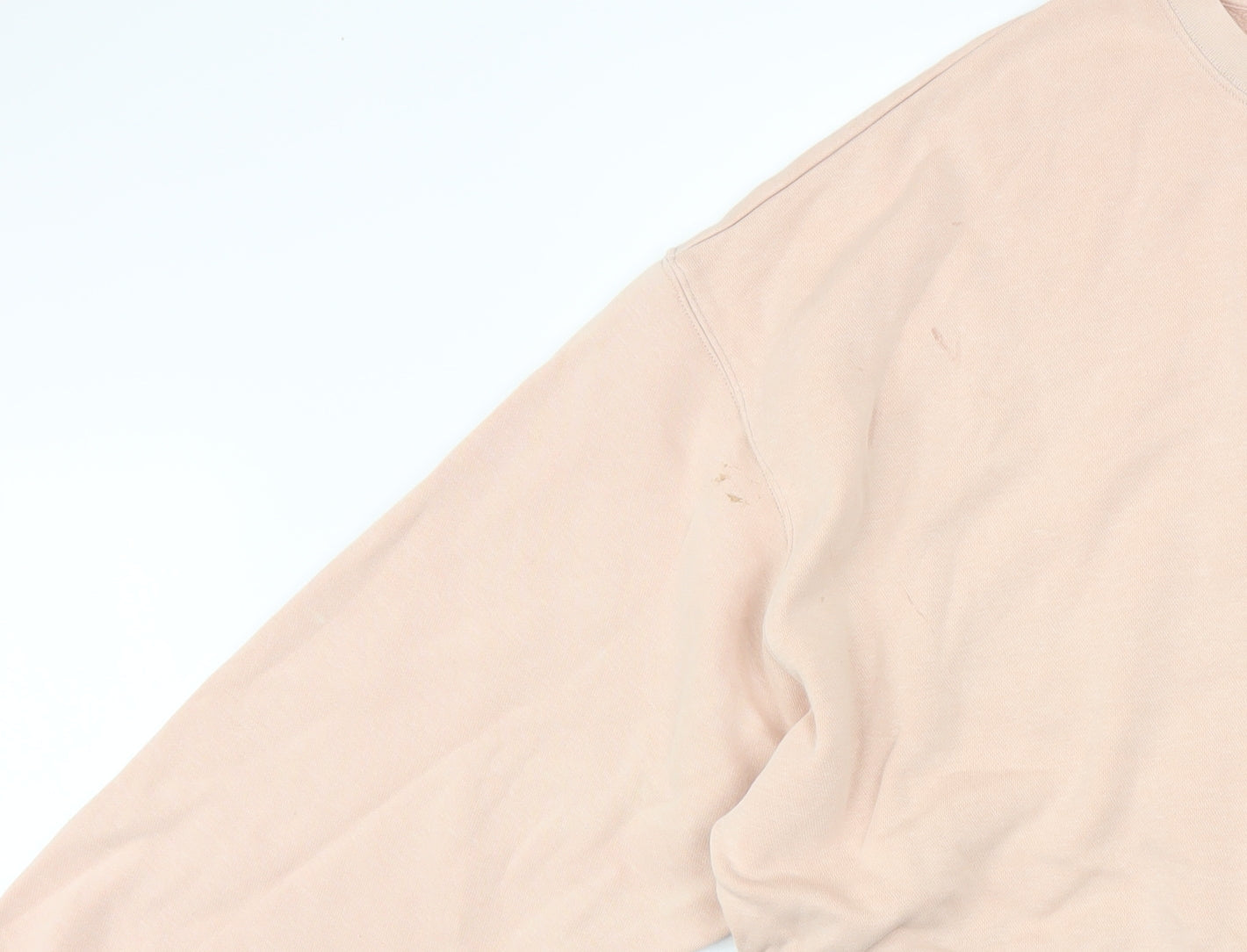 Nike Women’s Beige Oversized Crew Neck Pullover Sweatshirt M