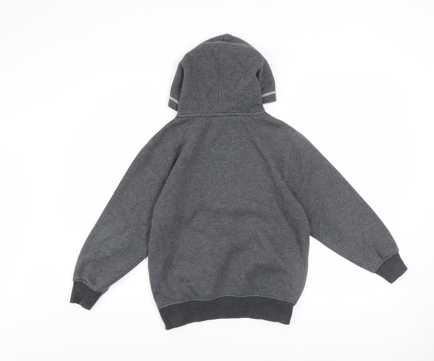 Le Coq Sportif Boys Grey Pullover Hoodie S Fleece Logo Sweatshirt