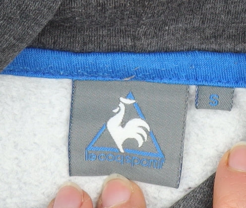 Le Coq Sportif Boys Grey Pullover Hoodie S Fleece Logo Sweatshirt