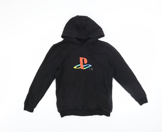 George Boys Black PlayStation Pullover Hoodie 10-11 Years Fleece Graphic