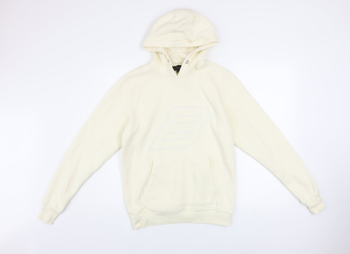 Benjart Men's Beige XS Pullover Hoodie with Embroidered Logo