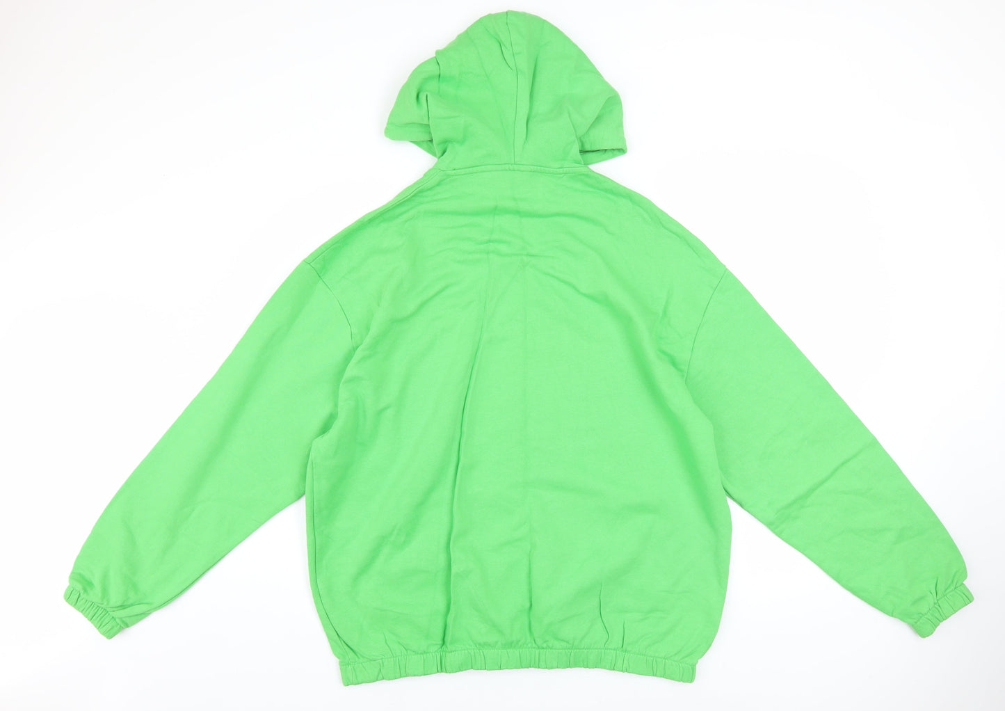 ASOS DESIGN Men's Green Pullover Hoodie Size M Cotton Sweatshirt