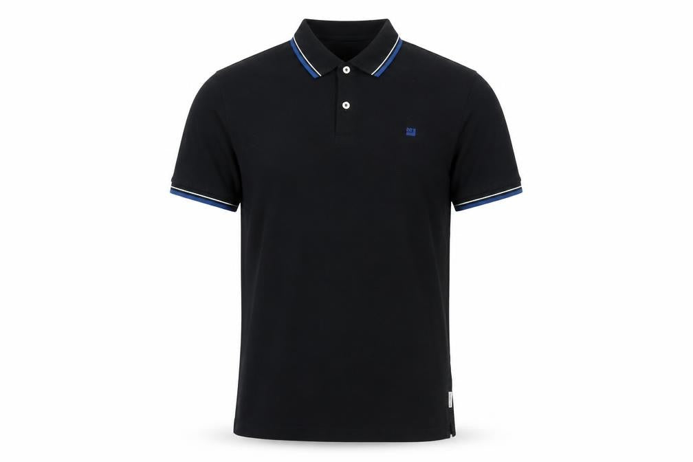 Ben Sherman Men's Black Cotton Polo Shirt Size S Short Sleeve