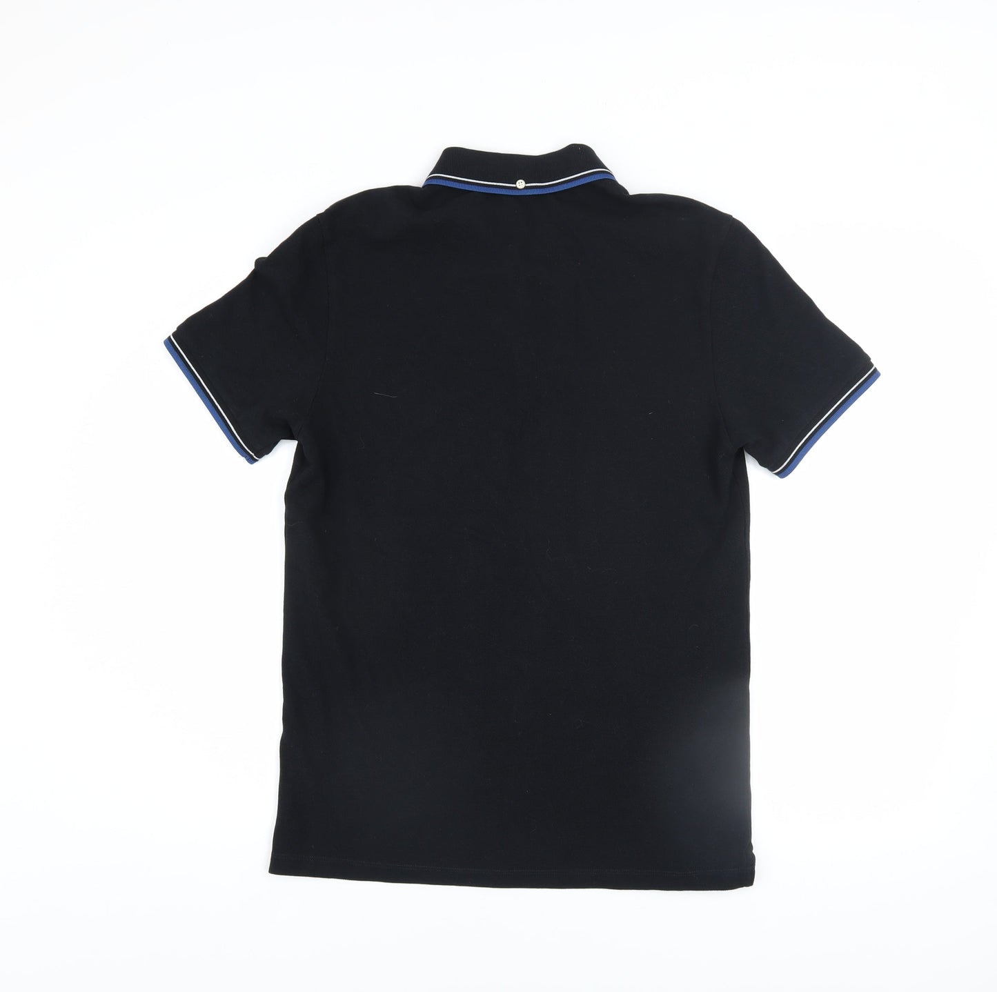 Ben Sherman Men's Black Cotton Polo Shirt Size S Short Sleeve