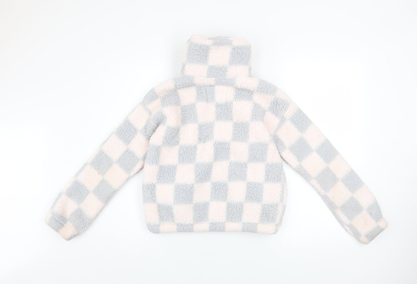 Abercrombie & Fitch Kids Girls Multicoloured Check Fleece Zip Jacket 11-12 Years
