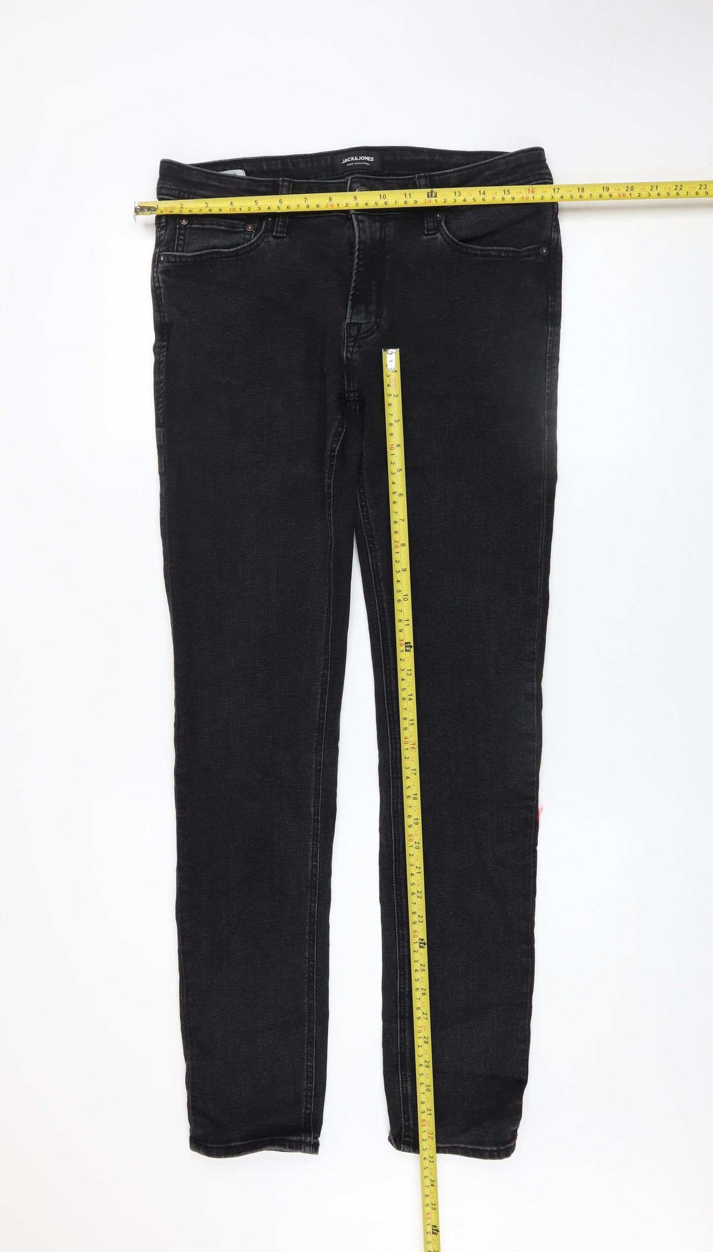 Jack & Jones Men's Black Skinny Liam Jeans Size 32W 34L
