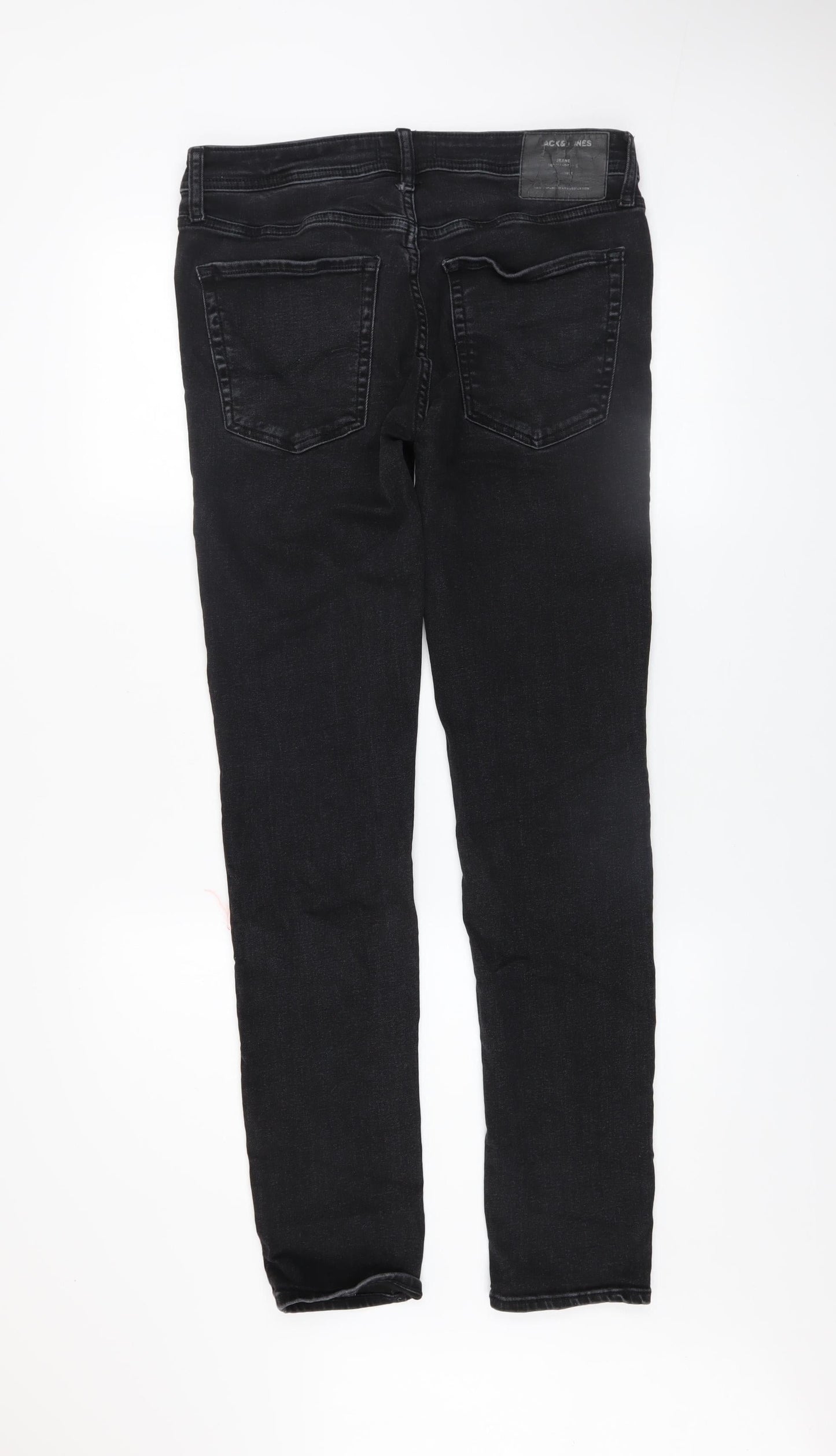 Jack & Jones Men's Black Skinny Liam Jeans Size 32W 34L