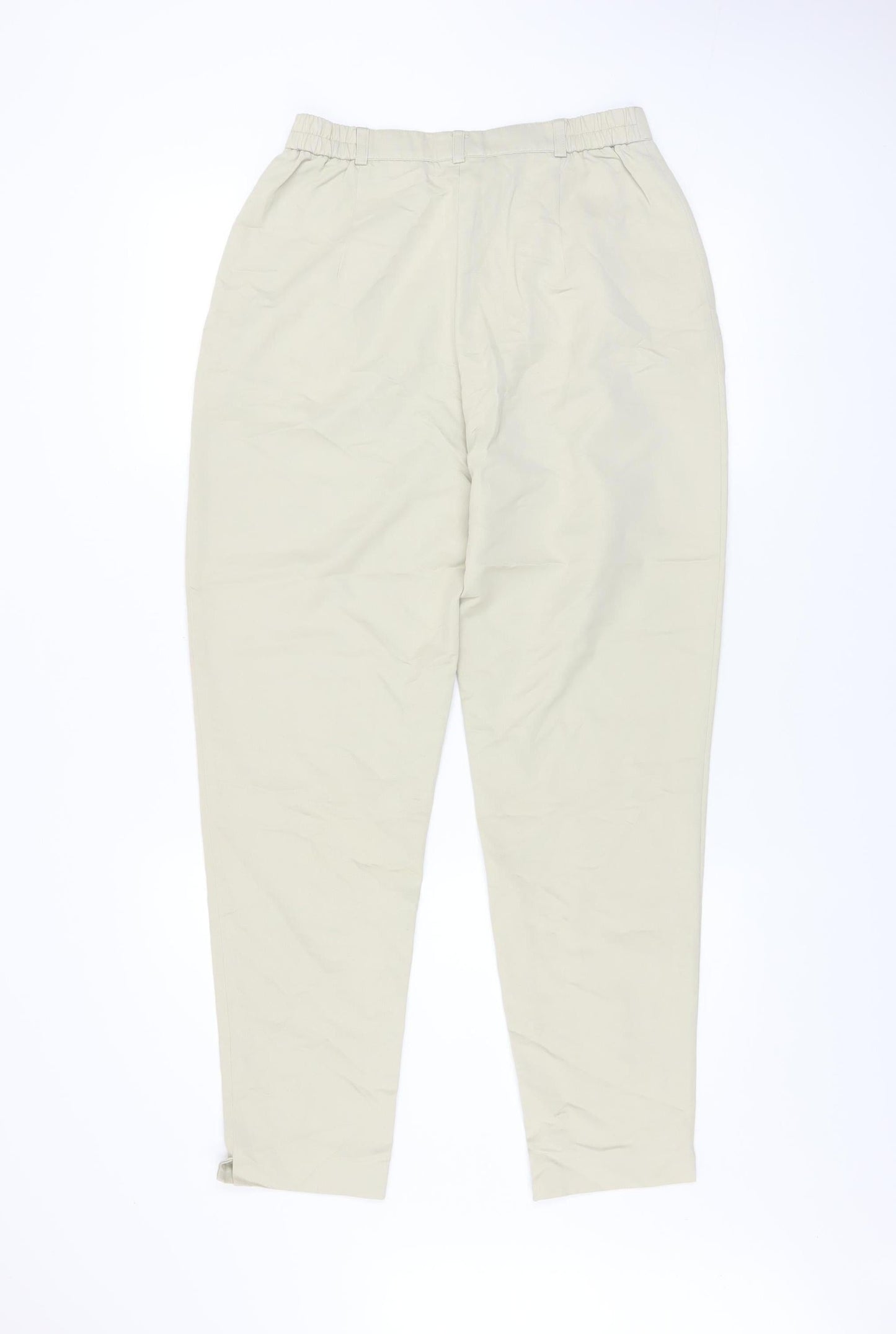 Gardeur Women Beige Chino Trousers Size 12 Pleated Lightweight