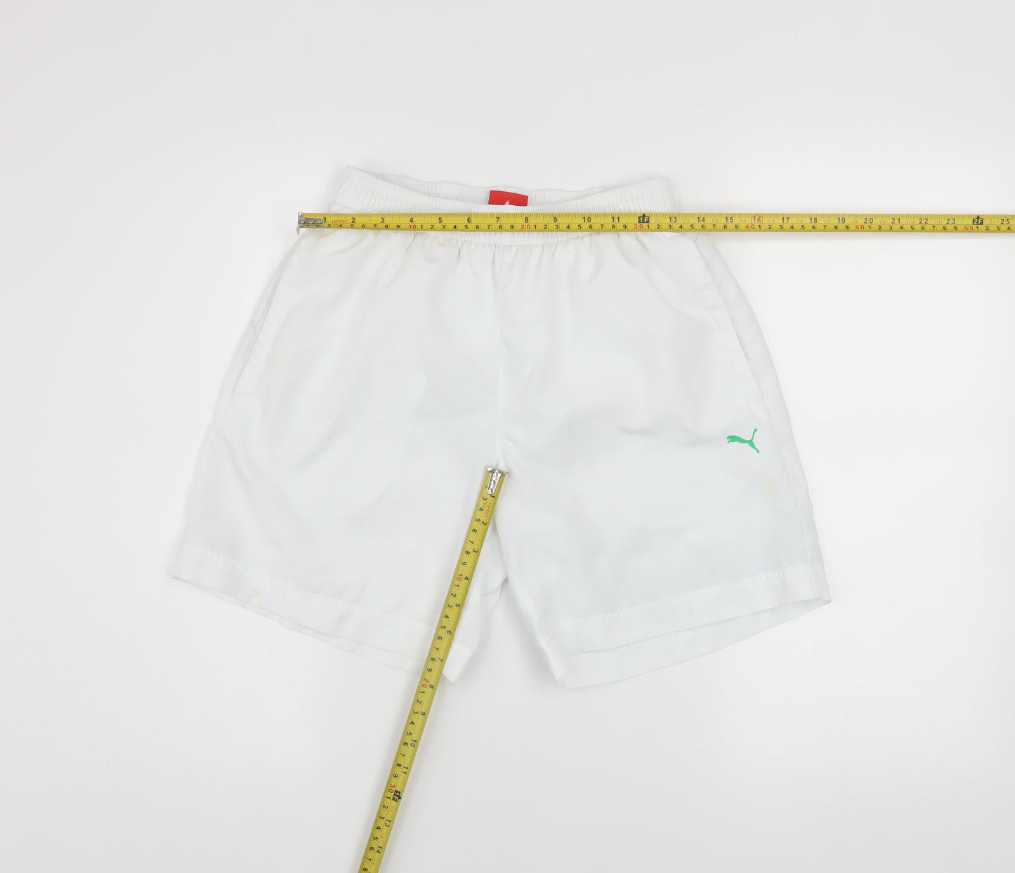 Puma Men's White Athletic Sports Shorts Size S Elastic Waist