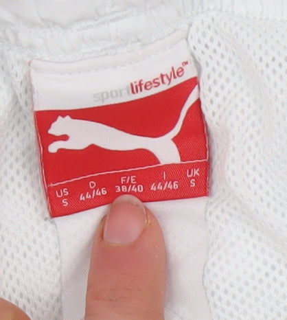 Puma Men's White Athletic Sports Shorts Size S Elastic Waist