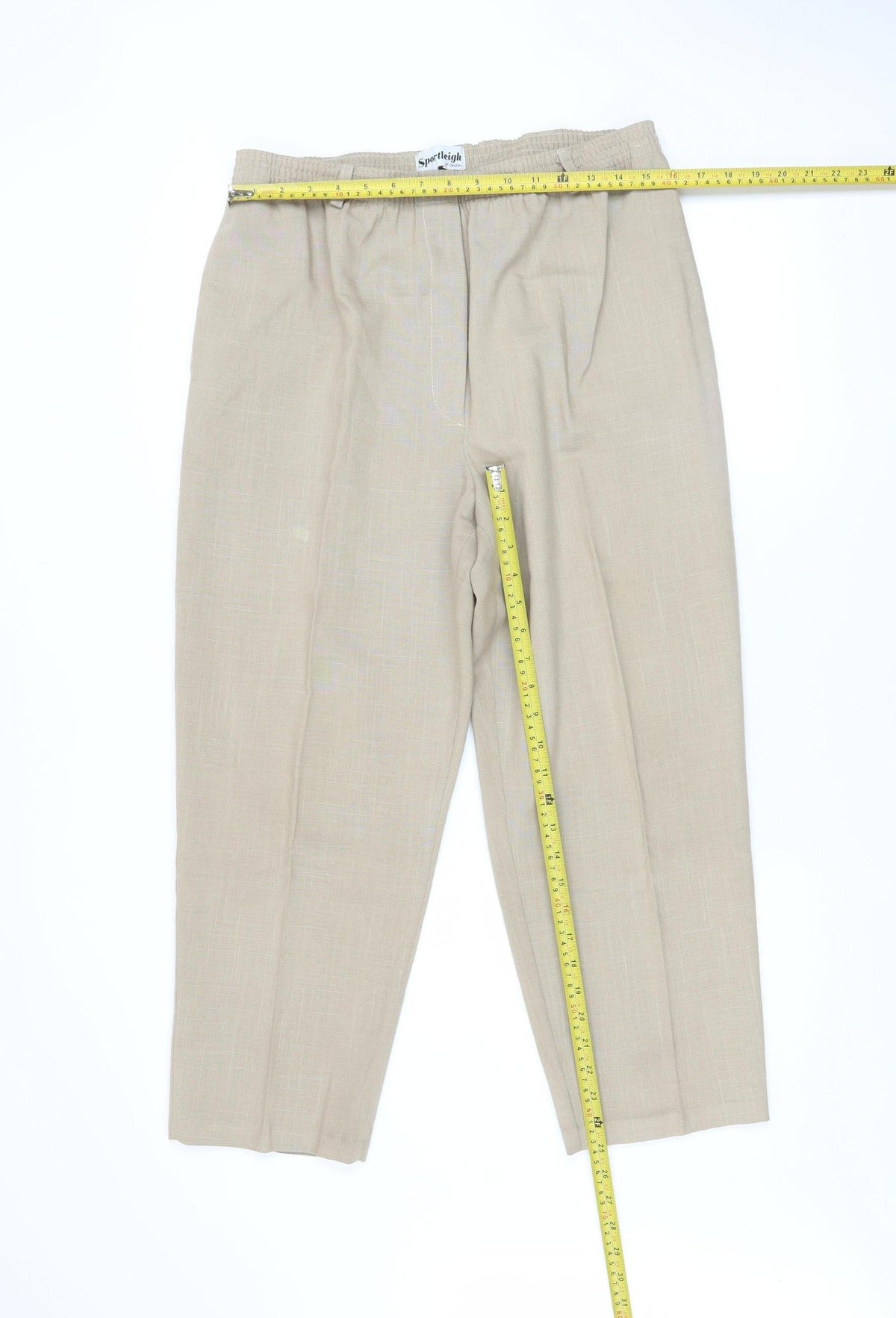 Sportleigh of London Womens Beige Size 16 Straight Leg Trousers