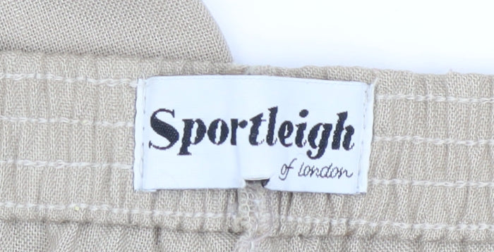 Sportleigh of London Womens Beige Size 16 Straight Leg Trousers