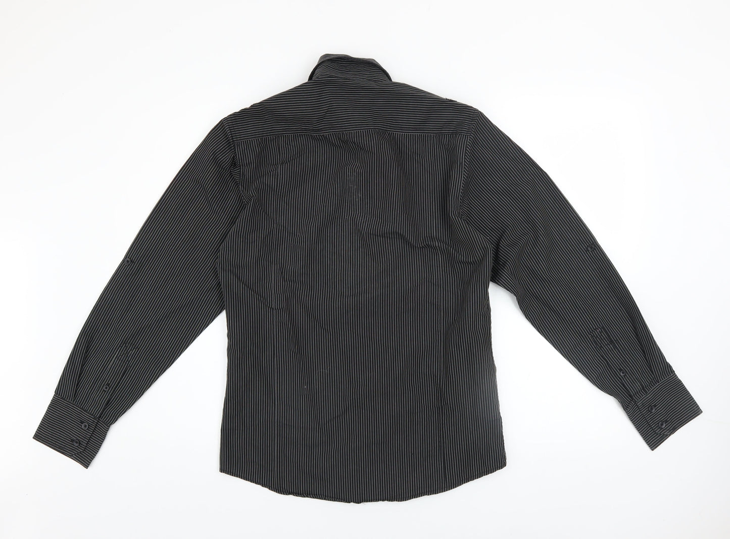 Cedarwood State Men's Black Striped Long Sleeve Button-Up Shirt Size S