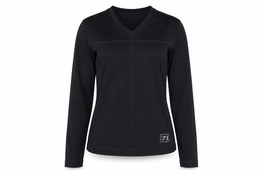 Gymshark Womens Black Long Sleeve V-Neck Slim Fit Activewear Top Size S