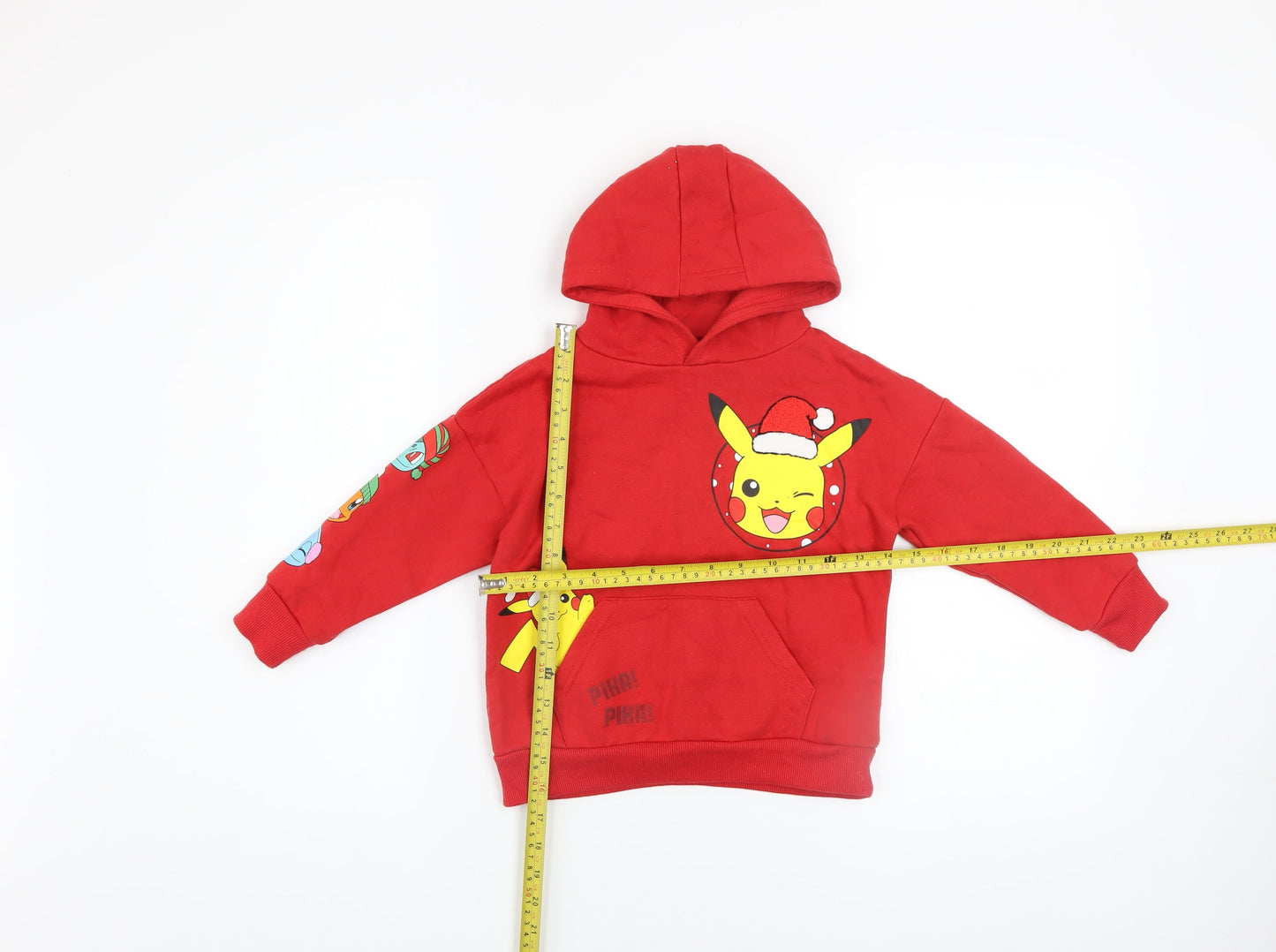 Pokémon Boys Red Pikachu Christmas Hoodie 3-4 Years Pullover Graphic Sweatshirt