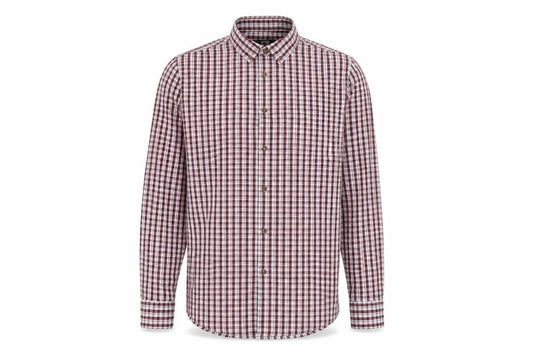 Dunnes Men's Red Check Slim Fit Long Sleeve Casual Shirt XL