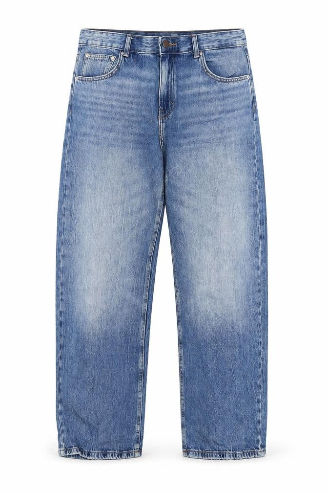Pull&Bear Men's Blue Straight Denim Jeans 30in Waist Regular Fit