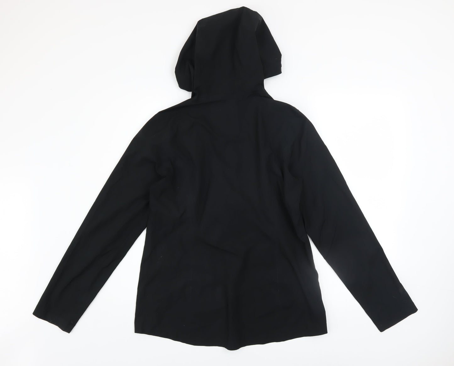 32 Degrees Women Black Water Resistant Hooded Rain Jacket Size S