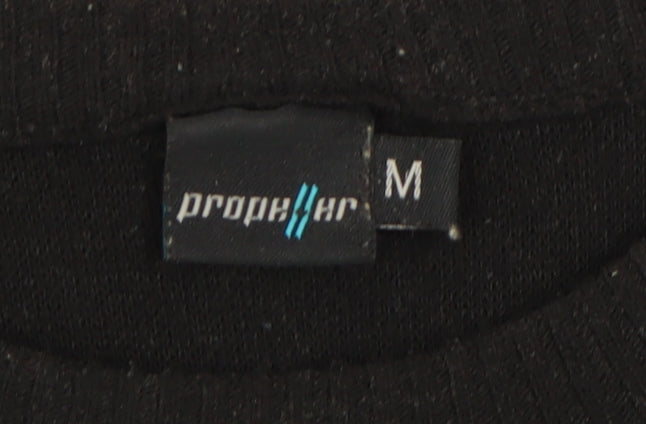Propeller Men's Black Argyle Pullover Jumper Size M Crew Neck Knit