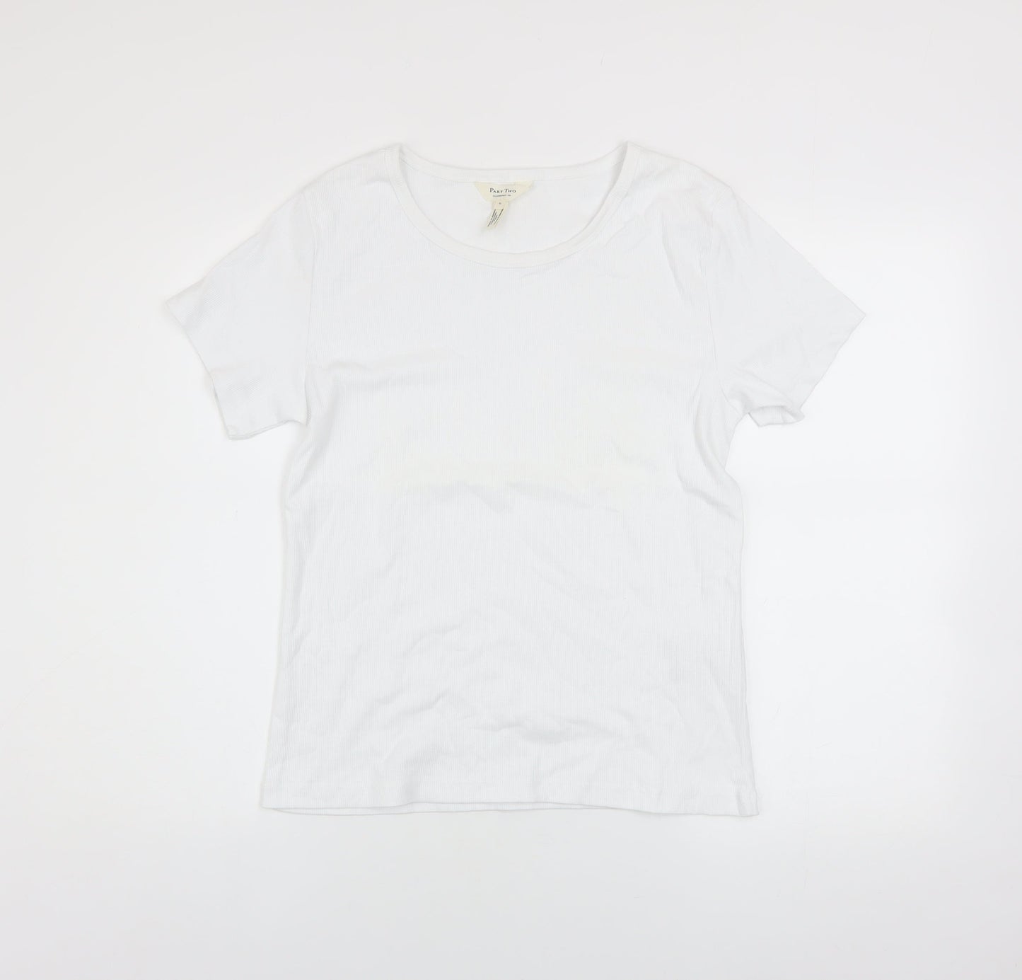 Part Two Women’s White Cotton Elastane Basic T-Shirt XL