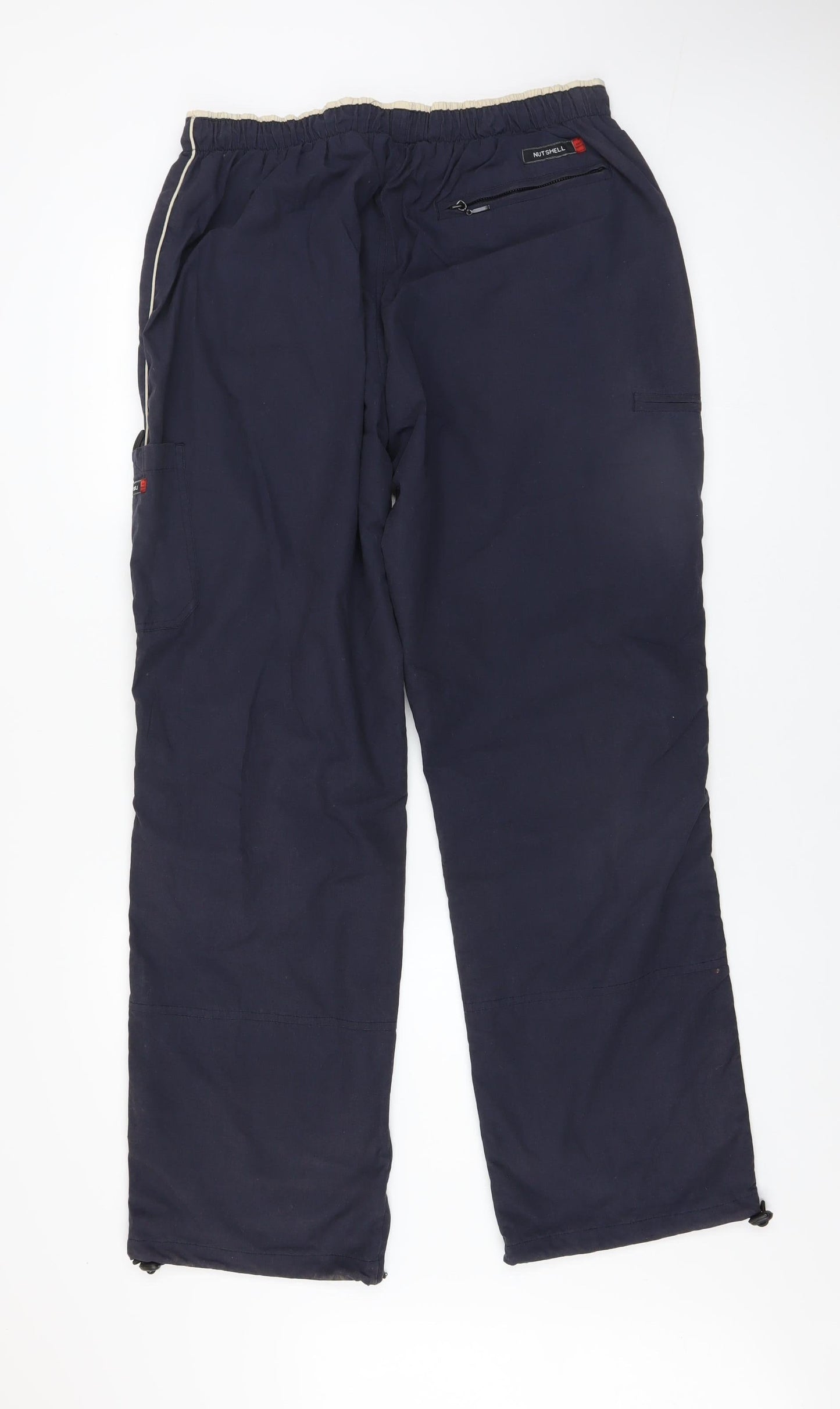 Nutshell Men’s Blue Cargo Trousers 30W 32L Polyester Cotton
