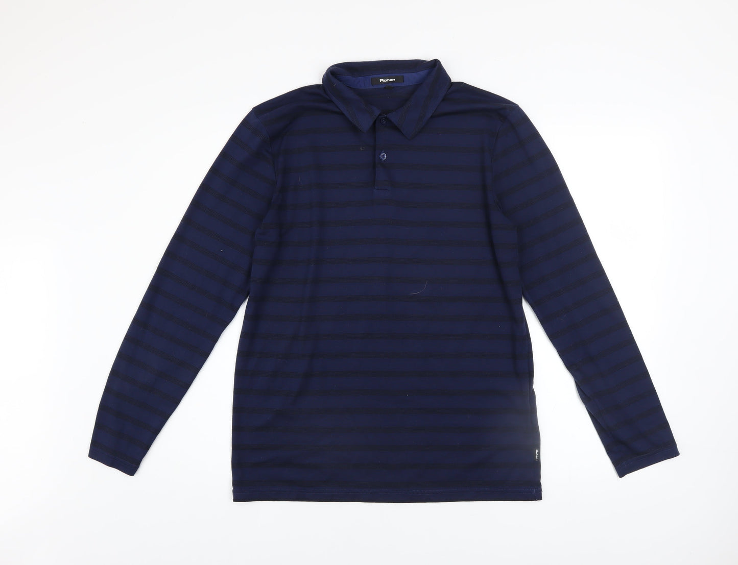 Rohan Men’s Blue Striped Long Sleeve Collared Button-Up Shirt Size S