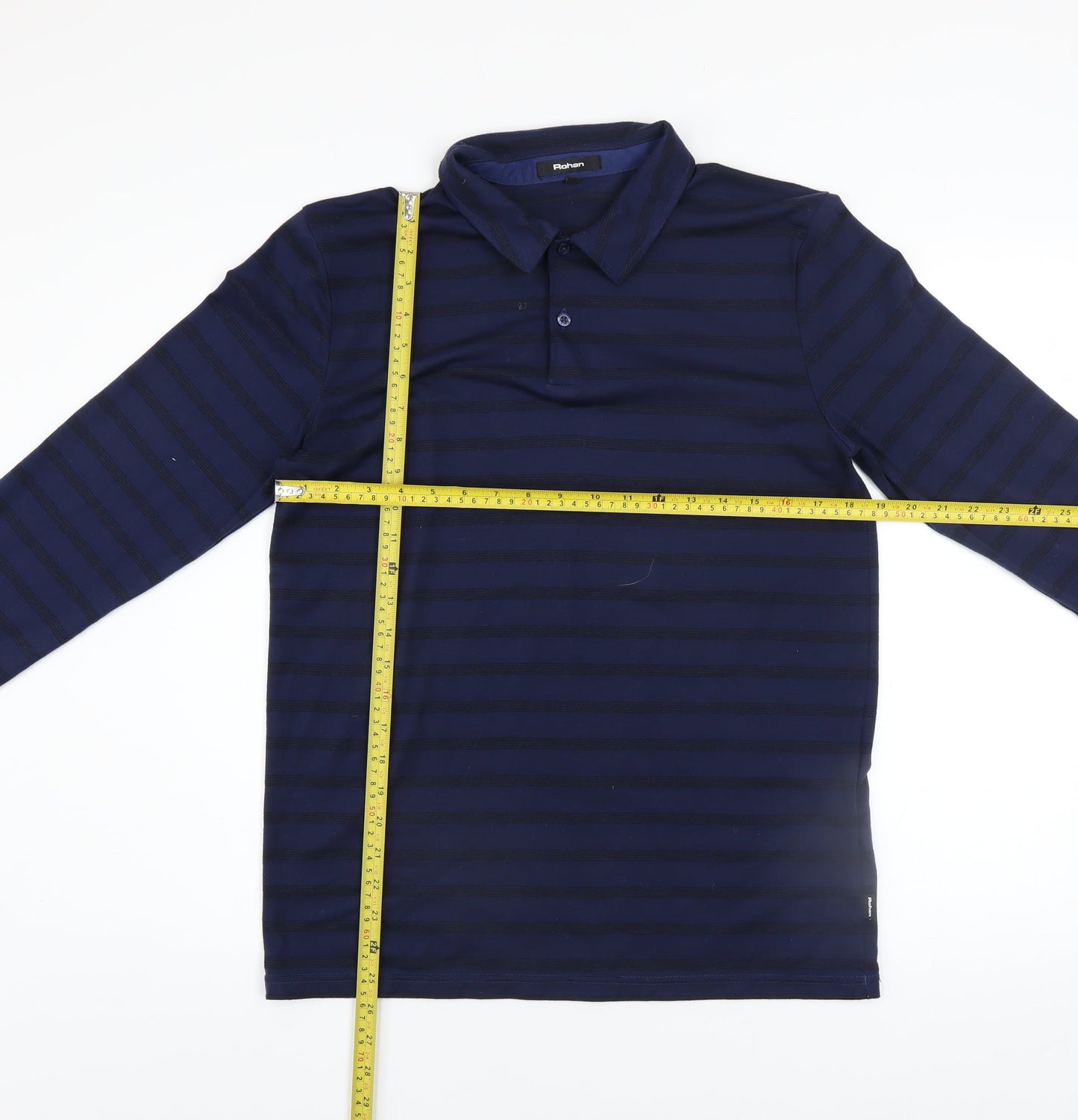 Rohan Men’s Blue Striped Long Sleeve Collared Button-Up Shirt Size S