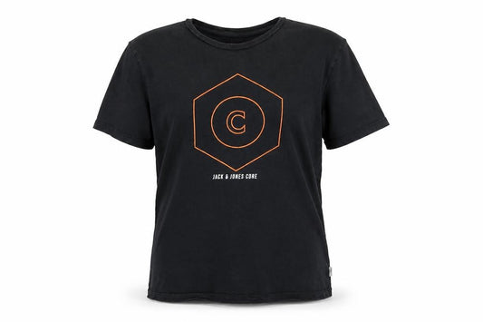 Jack & Jones Men's Black Core Graphic Print T-Shirt Size M